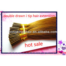 cheap 100% human hair double drawn stick i tip hair extension